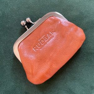 RUDSAK - 100% Genuine Leather Coin Purse w/ Butterfly Clasp